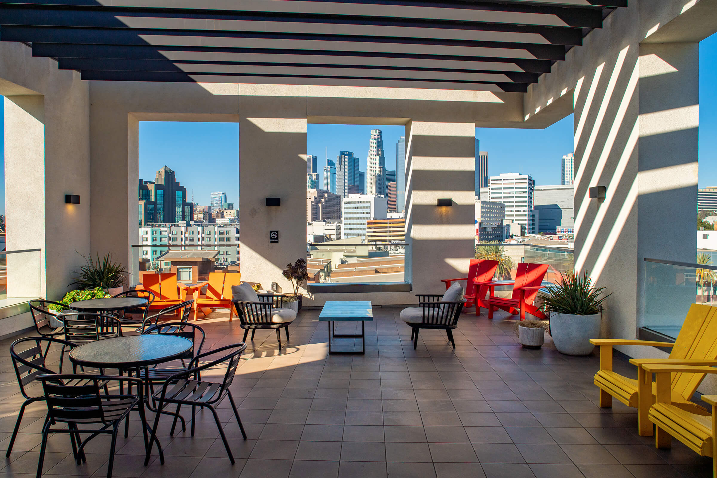 Commercial Real Estate Photographer LA - Downtown LA rooftop terrace photography by IMAGE369